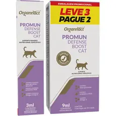 Kit 3 Promun Defense Boost Cat 3ml Organnact Suplemento Nutricional para Gatos