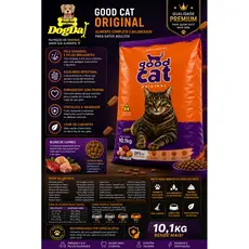Good Cat plus SEM CORANTE 10,1kg Ração para Gatos Adultos | Alimento Completo e Balanceado com omega 3 e 6
