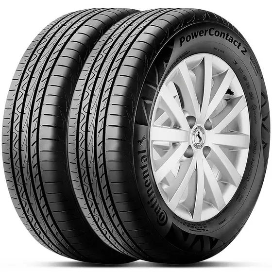 Kit 2 Pneu Continental 195/55r16 87h Tl Fr Powercontact 2