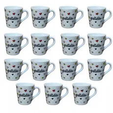 Jogo 15 Caneca Porcelana Frases Gratidao Xícara Chá Personalizada 120ml