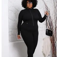 Macacão Plus Size Feminino Canelado | Modelagem Perfeita do G1 ao G3