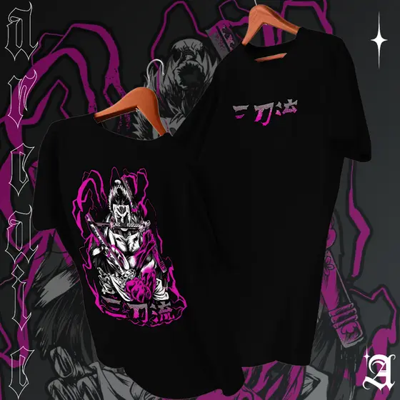 Camiseta Basica Algodao Espadachim Roronoa Zoro Katana Cartoon Unissex