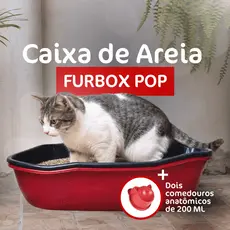 Caixa de Areia Furbox Pop Pet Peneira Banheiro Gato Grande Bandeja Sanitário Inteligente Durapets