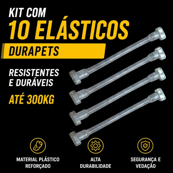 Kit com 10 Elásticos Do Armazenador Dispenser Petfood Durapets