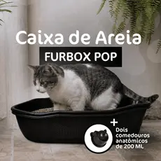Caixa Areia Furba Pop Pet Banheiro Gato Grande Bandeja Sanitário Inteligente Durapets