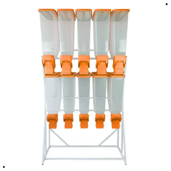 Porta Ração Expositor Armazenador Dispenser Slim Cães Gatos Cachorros Cereais Grãos Durapets