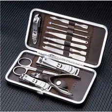 Kit Unha Limpeza Alicate Estojo com 12 peças excelente pra Viagem