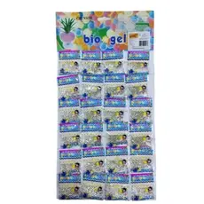Bolinha Bio Gel Cresce Na Água Cartela 24 Pacote Transparente
