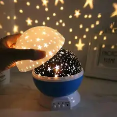 Luminária Projetor Abajur Infantil Estrelado lua Estrela 360º Galaxy Star Master Projetor De Estrela