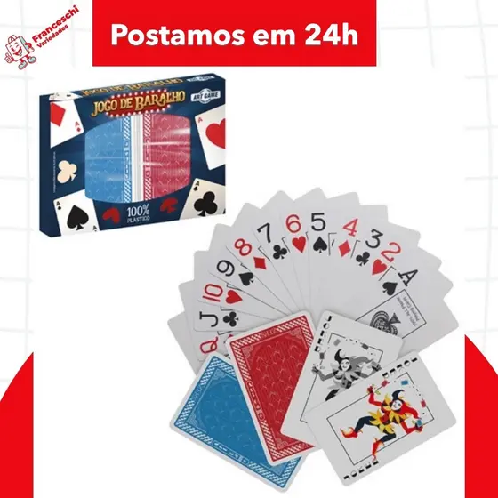 Baralho 100% plástico resistente 108 cartas números grandes truco tranca diversos
