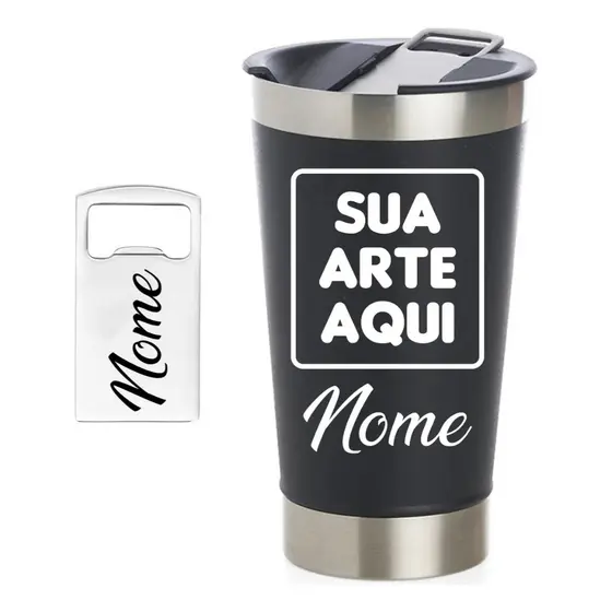 Copo Térmico Personalizado com Nome | Presente Exclusivo Brinde, Casamento, Aniversário - NAO GRAVA FOTO