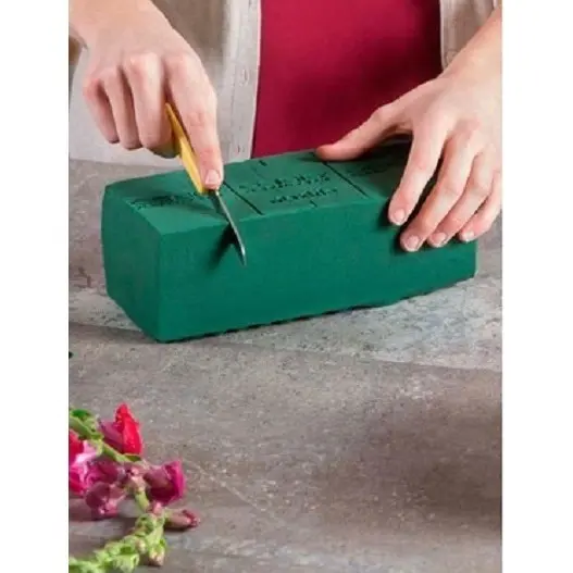 Espuma Esponja Floral Tijolo Fenolica Arranjos de Flores e Plantas Decoração 22.5X10X6.5  1 Unidade
