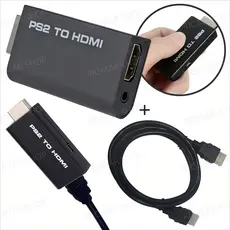 Adaptador Ps2 Conversor Vídeo Audio Av Para Hdmi + Cabo Hdmi Tv Monitor