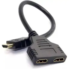 Cabo Hdmi Divisor Splitter Duplicador Y 1 Macho Para 2 Fêmea