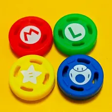 Kit 4 Capas Silicone Joystick Joy-Con para Switch Mario Luigi Estrela Cogumelo