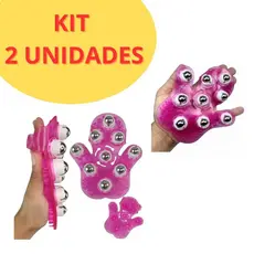 kit 2 luva Luva Massageadora Muscular 9 Esferas 2 un