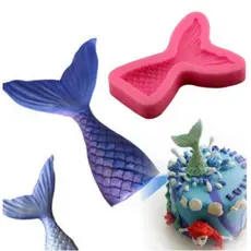 Molde de Silicone Calda de Sereia Biscuit Pasta Americana Confeitaria
