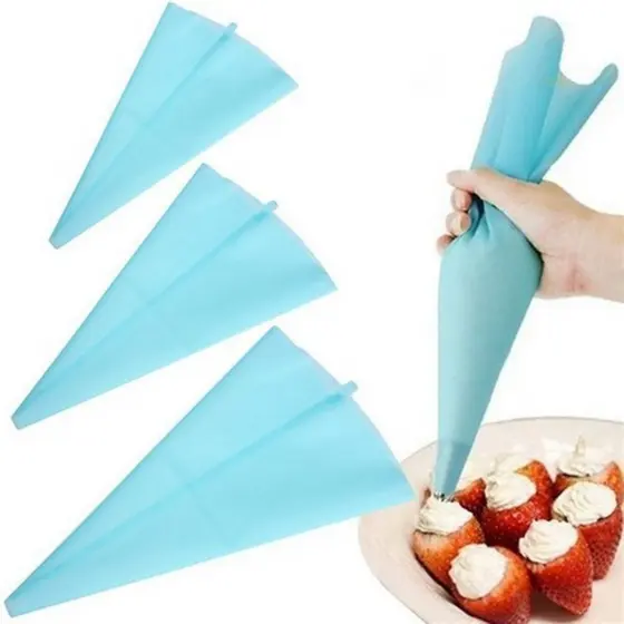 Manga Saco para Confeitar de Silicone Reutilizável Vários Tamanhos