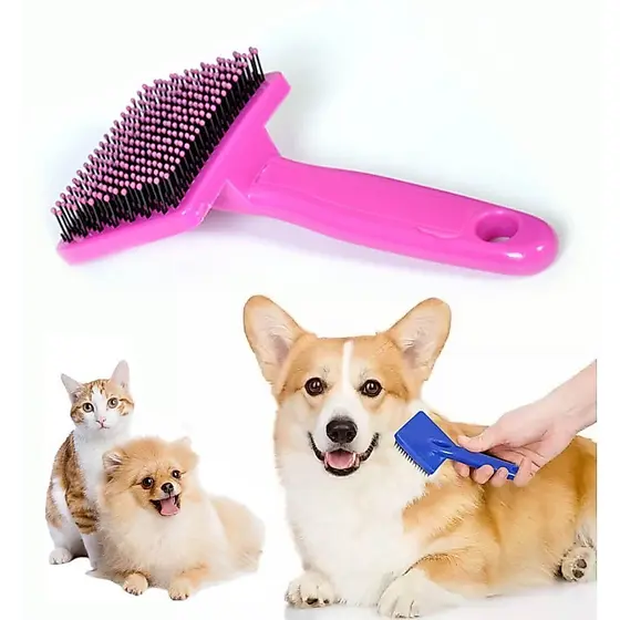 Escovinha De Pet Pêlo Rasqueadeira Flexível
