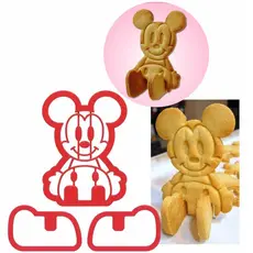 Molde Marcador Cortador Mickey Mouse 3 peças Biscoito Biscuit Confeitaria