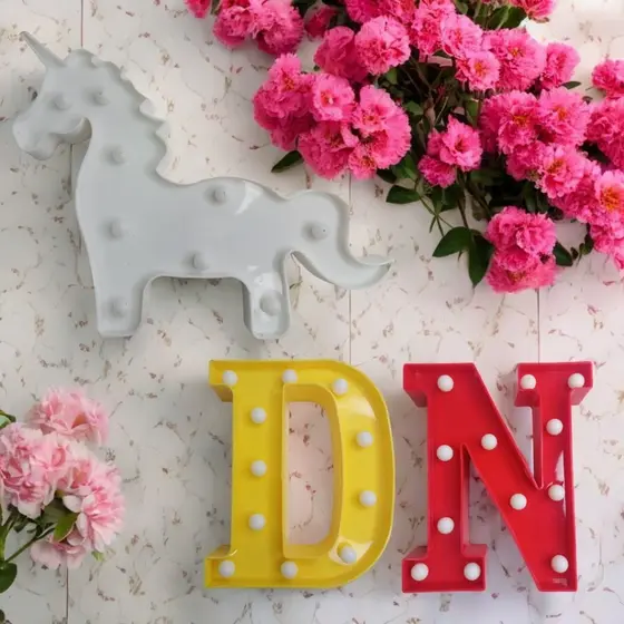 Luminária de Letras LED Parede Decoração de Ambientes Diversos Iluminação