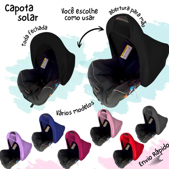 Capota Para Bebê Conforto Até 13 kg Protetor Solar Galzerano Burigotto Cosco Safety 1 Chicco Voyage