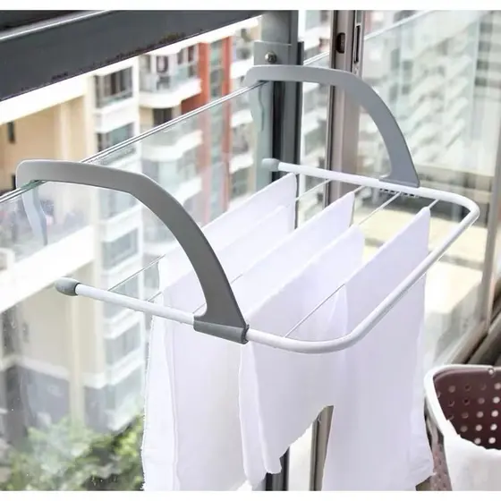 Varal Portátil de Janela e Porta Para Apartamento Secador De Roupas Prático e Retrátil Varal de Pendurar 9382