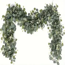 Planta Artificial de Vinha de Eucalipto Verde Pendurada para Decoração de Casamento, Jardim e Festa em Casa