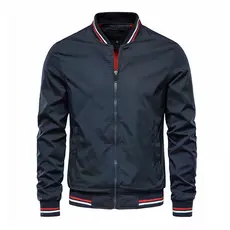 Primavera Verão Bombardeiro Jaqueta Masculina Preto Casual Fino Ajuste Beisebol Jaquetas Dos Homens Nova Moda Outono De