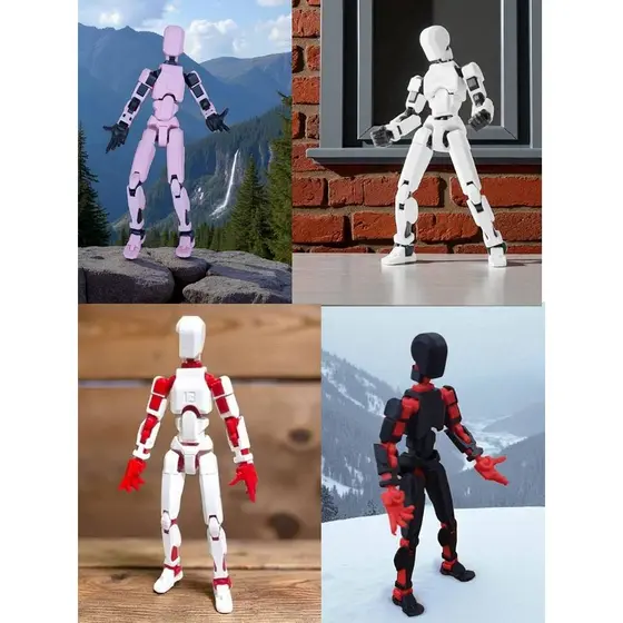 Dummy 13 Impressão Em 3D Ação Figura Montagem Modelo 14 CM Brinquedos Articulado Infantis Presente