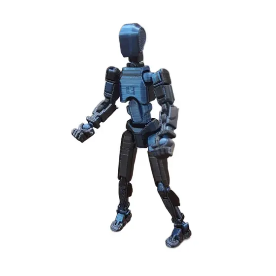 Impressão Em 3D Ação Figura Dummy 13 Boneco Montagem Modelo 14 CM Brinquedos Articulado Presente AZUL - PRETO
