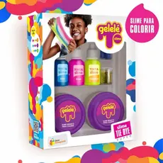 KIT FAZER COLORIR SLIME GELELÉ TIE DYE SUPER TINTA GLITTER NEON MISTURE CORES PRESENTE NATAL CRIANÇA