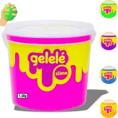 BALDE SLIME GELELÉ 1,5KG COLORIDO NEON FLUORESCENTE AMOEBA MASSINHA UNICORNIO PRESENTE NATAL CRIANÇA