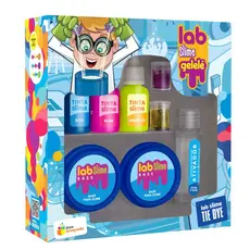 KIT FAZER SLIME GELELÉ TIE DYE NEON COLORIDO LABORATORIO FAÇA VOCÊ MESMO ROSA AZUL PRESENTE CRIANÇAS