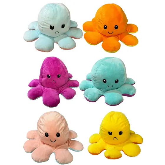 Pelúcia Polvo - Pelucia do Humor Polvo do Humor duas cores colorido Brinquedo P-01