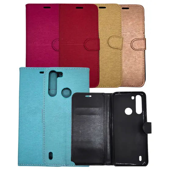 Capa Carteira CCMOFC Case para Motorola One Fusion Cores Variadas Segura Proteção Total