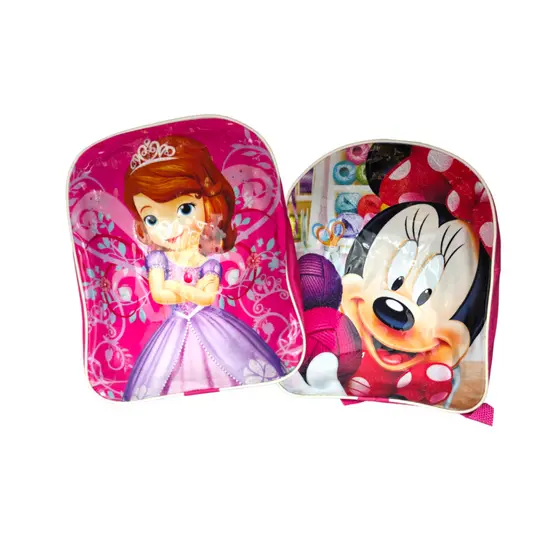 Mochila Infantil Personagens MOICP 22X27cm Personagem Princesa e Minnie Divertida Compacta Crianças