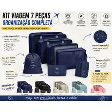 Kit 7/8/9/10 Pecas Bolsa Organizadoras Para Mala Roupas Bagagem Viagem