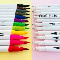 12/24/36/48/60/80 Caneta Brush ou marcadora Pen  com ponta dupla pincel estilo brushpen e ponta fina