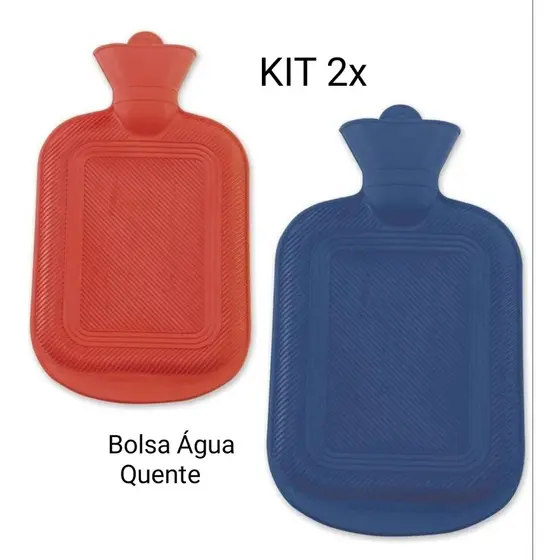 Kit 2 Bolsa Agua Quente 700L Térmica Compressas Aliviar Dores Emborrachada Multiuso Universal
