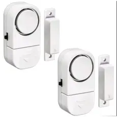 Kit com 2 Alarme Contra Invasão Residencial Sonoro Magnético Portas Janelas Portão Sem Fios