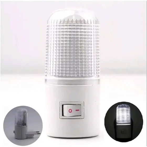 Luminária Mini Abajur Luz Noturno Led Tomada Bivolt Quarto Escritório Luz Suave LED Lâmpada Berço