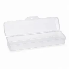 Porta Escova e Pasta Dental Plástico Multiuso para Viagem Bolsa Escola Transparente