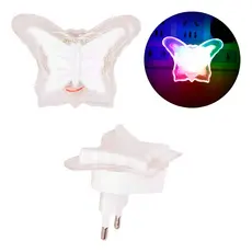 Abajur De Tomada Parede Luminária Borboleta Infantil Color