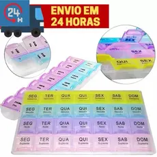 Porta Comprimido Organizador Remédio medicamento Mensal e Semanal