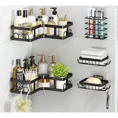 Suporte Organizadores De Metal Rack Para Parede Banheiro Cozinha Prateleira Porta Shampoo