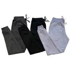 Kit 3 Calças De Moletom Pelúciada Unissex Adulto Jogger Muito Confortável Caminhada Academia