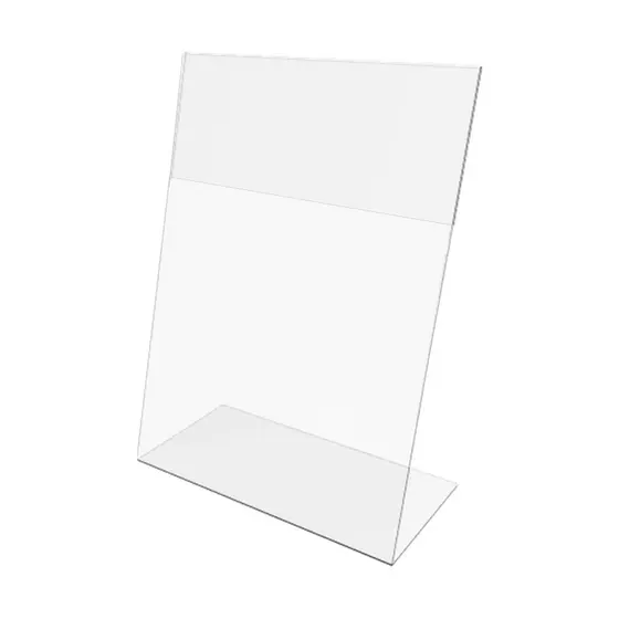 Display Acrílico Porta Folha Papel A4 L Vertical Mesa Balcão