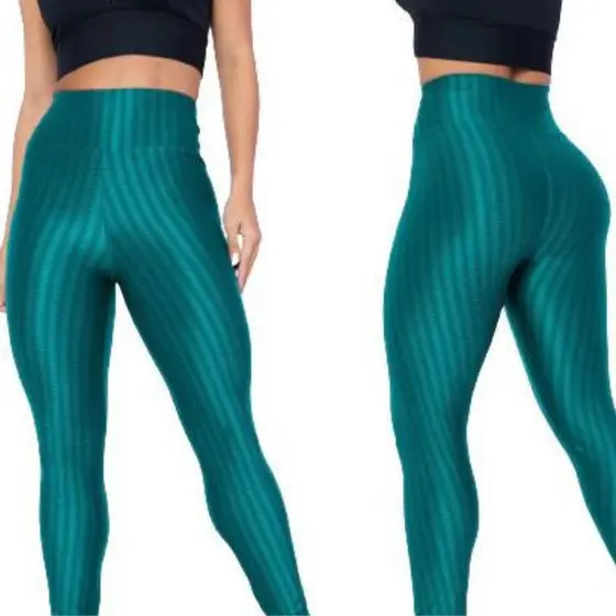 Calça Legging 3D Cos Alto Academia Fitness Leg Cirre.