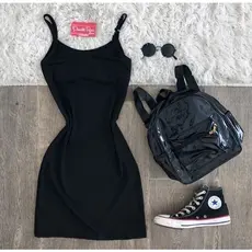 Vestido canelado feminino curto tubinho de alcinha basico tamanho M,G
